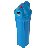 Фильтр магистральный для холодной воды (непрозрачный синий корпус 10") 1/2" без картриджа