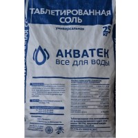 Соль таблетированная NaCl АКВАТЕК ,пр-во Россия (25кг)
